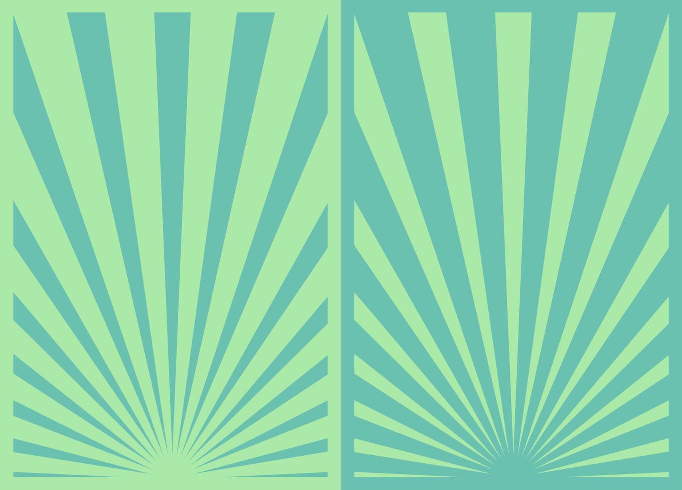 conjunto de pôsteres verticais inspirados em retrô verde limão, diferentes modelos de fundo de arte moderna diy promo sunburst. vetor