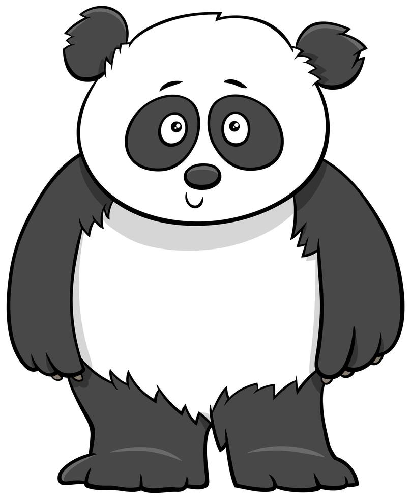 ilustração dos desenhos animados do bebê fofo panda vetor