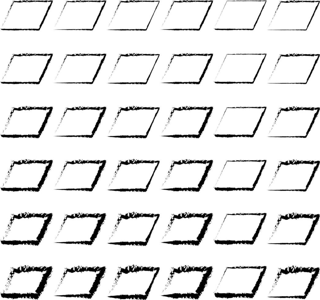 pincelada desenhada à mão paralelogramo vetor