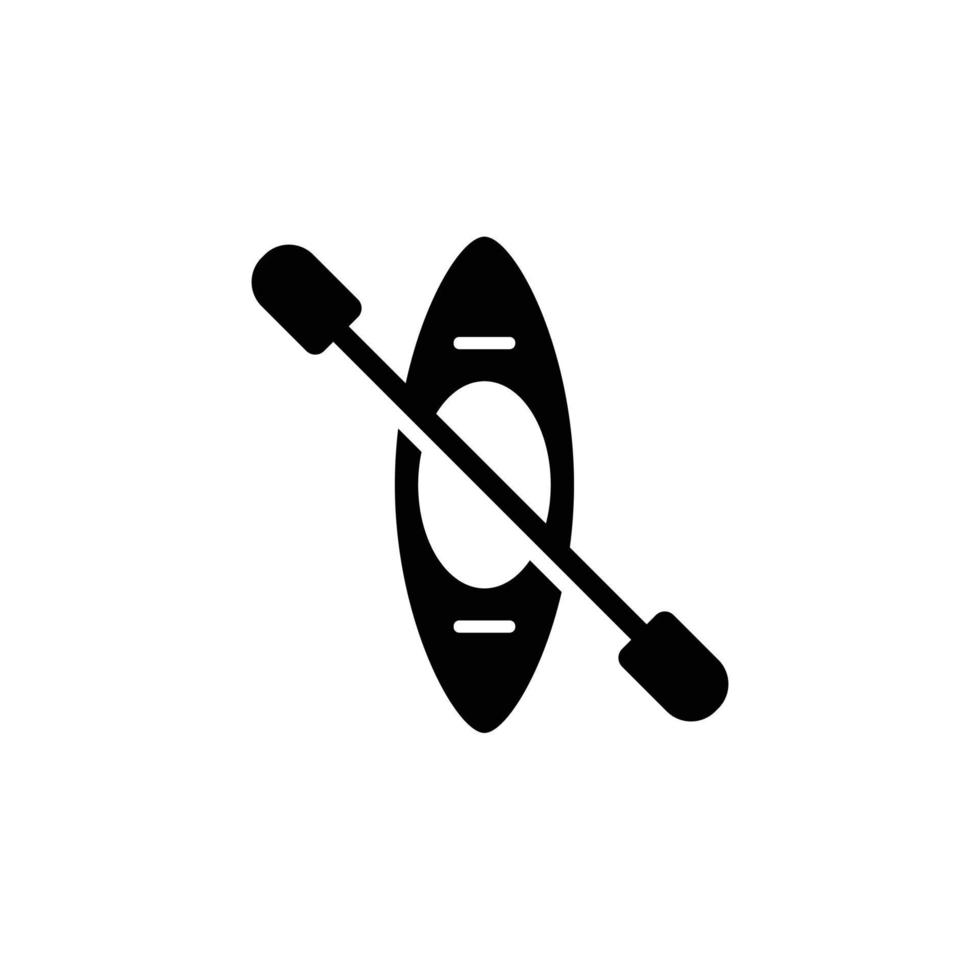 ilustração vetorial de ícone plano simples de canoa vetor