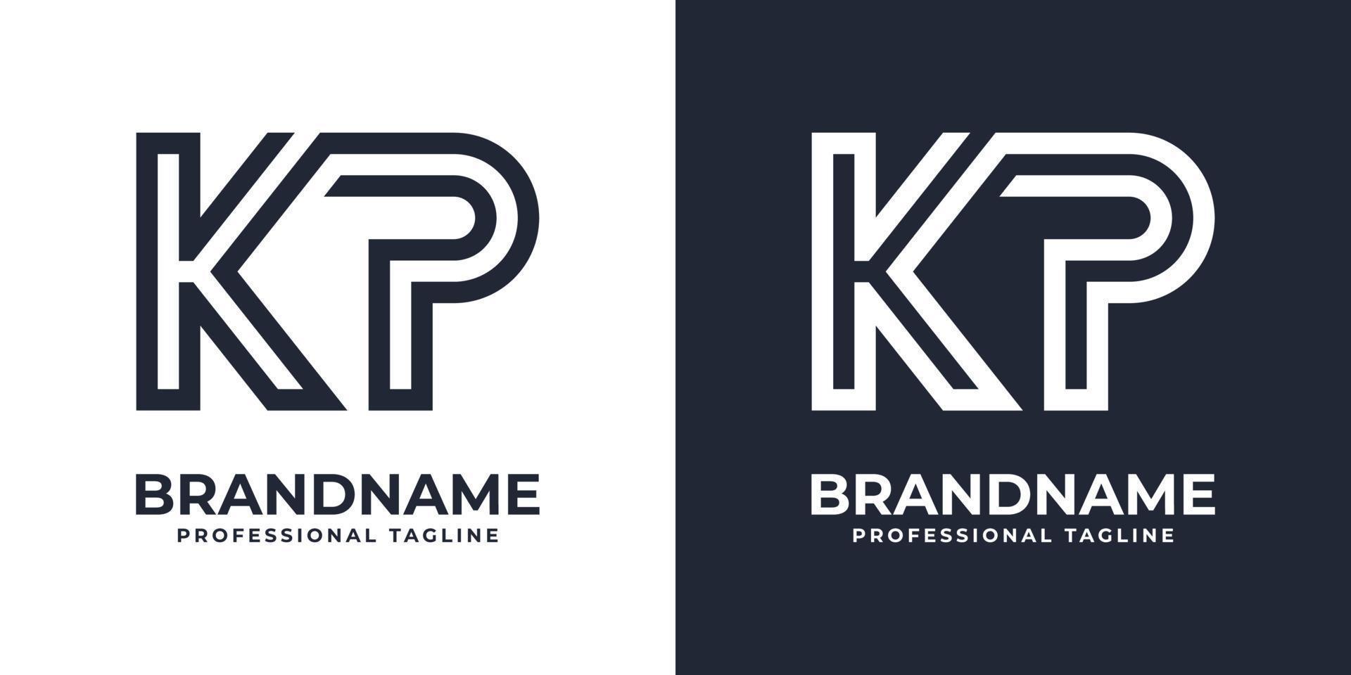 logotipo monograma kp simples, adequado para qualquer empresa com inicial kp ou pk. vetor