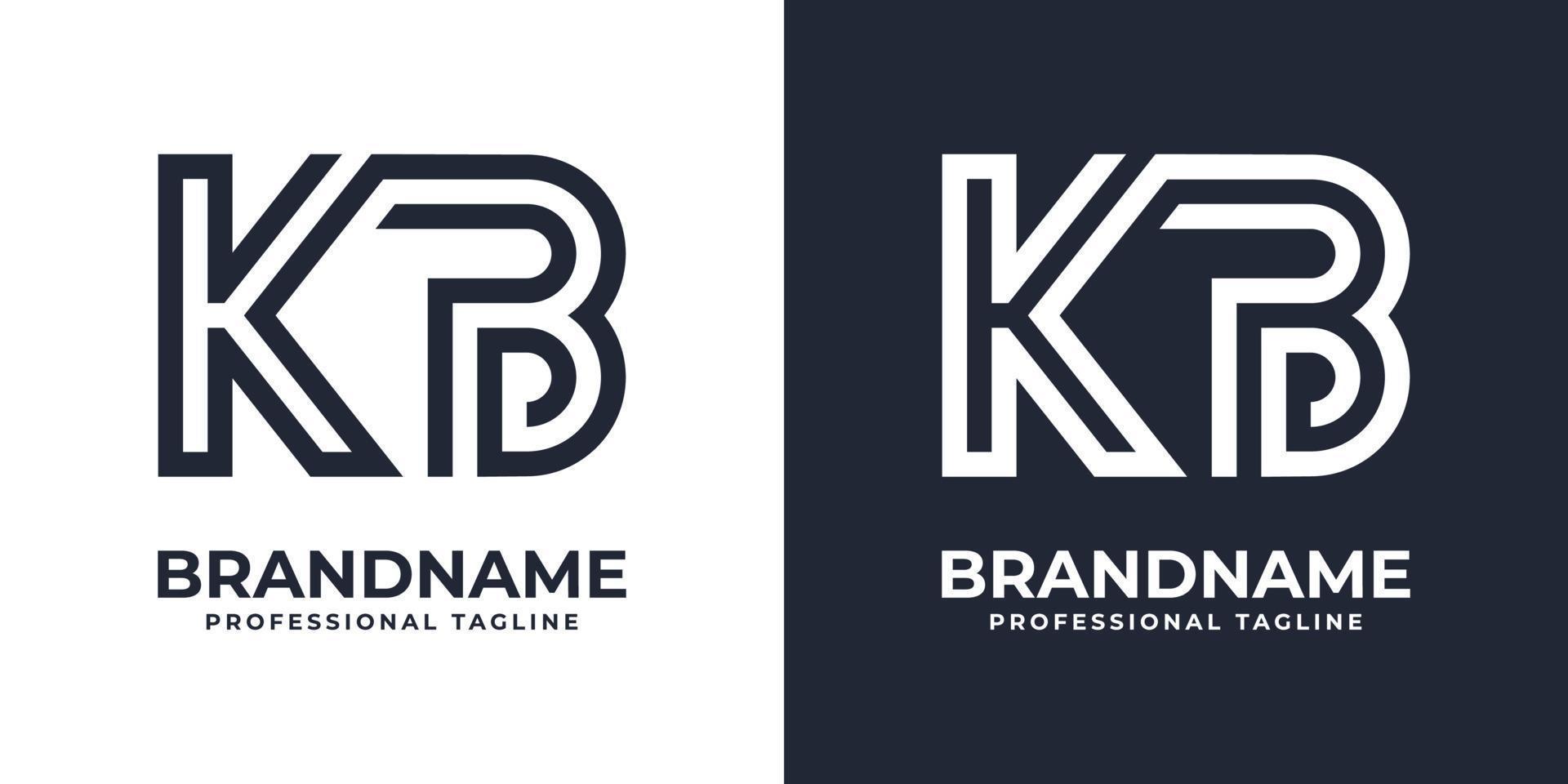 logotipo simples do monograma kb, adequado para qualquer negócio com inicial kb ou bk. vetor