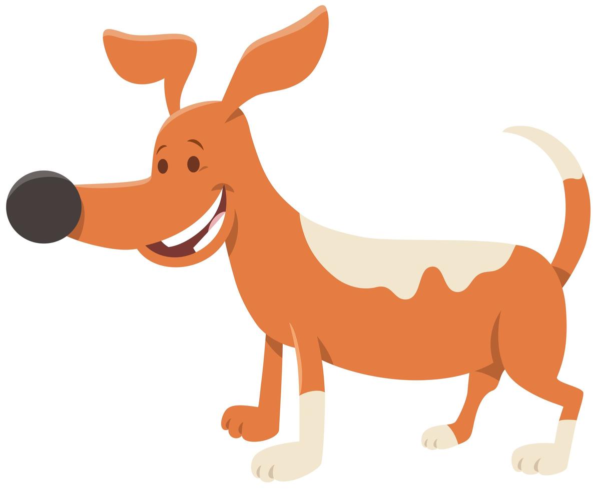 cão malhado fofo ou filhote de cachorro personagem de desenho animado vetor