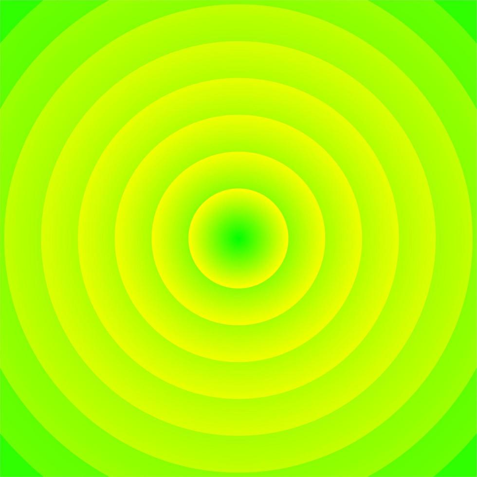 ilusão de círculo abstrato verde e amarelo vetor