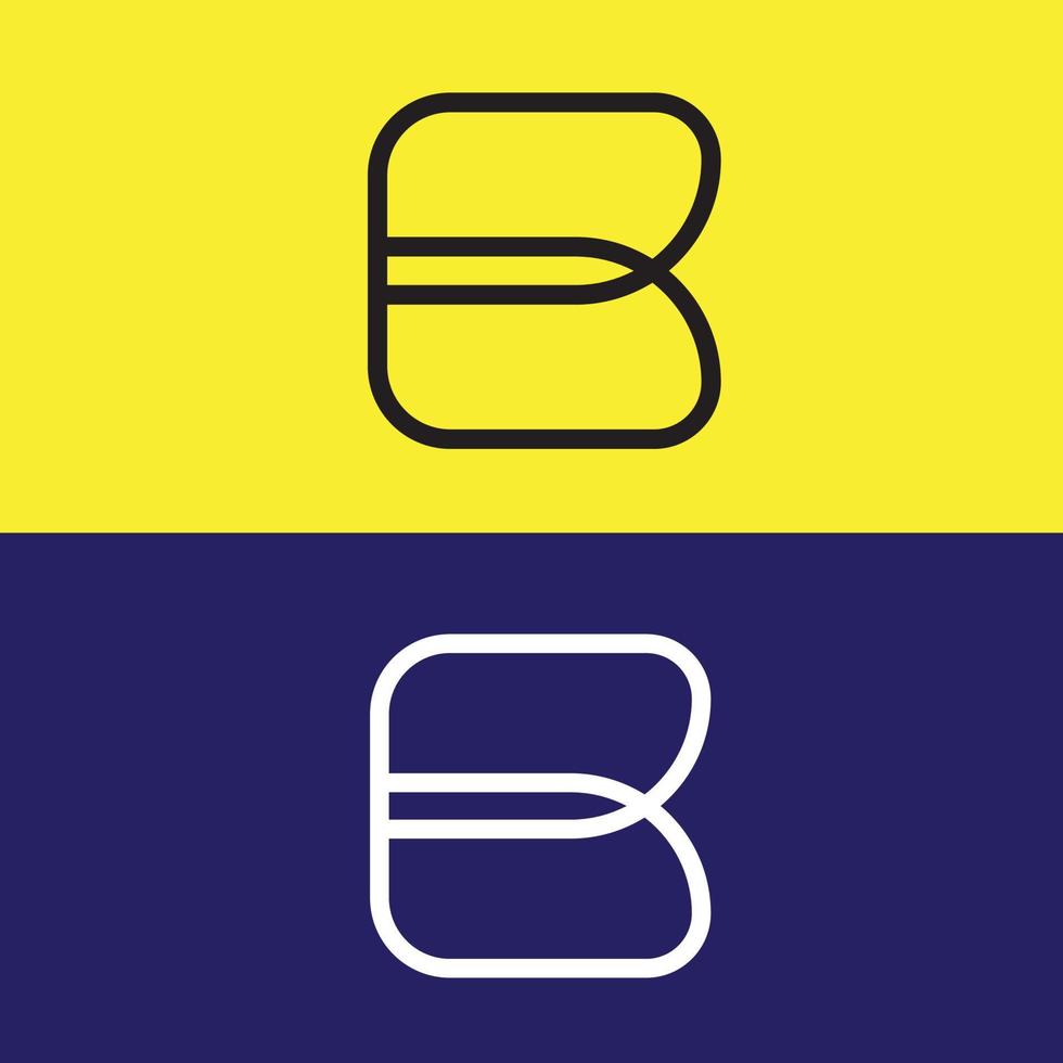 logotipo limpo e elegante formando a letra b design de logotipo de banda vetorial..eps vetor