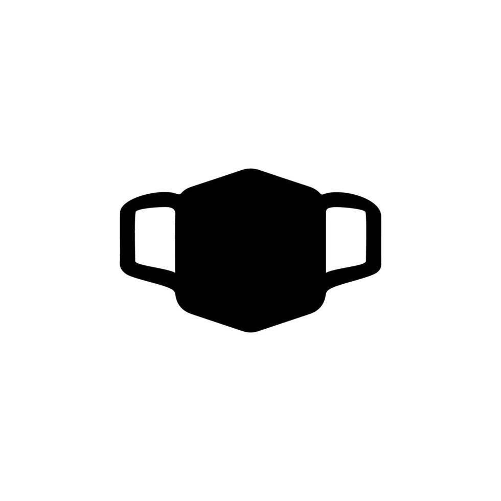 ícone de máscara médica. símbolo de fundo do pôster covid-19 de estilo simples. elemento de design do logotipo da marca de máscara médica. impressão de camiseta de máscara médica. vetor para adesivo.