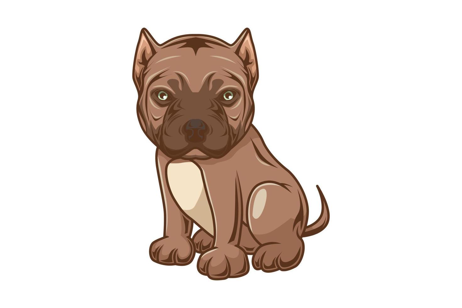 ilustração vetorial de cachorro bully dog americano vetor