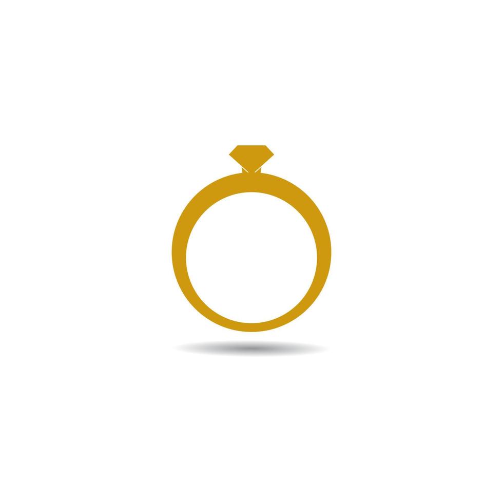 ilustração do ícone do vetor do logotipo do anel de diamante