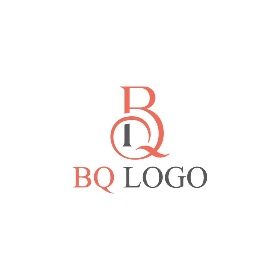 design de vetor de logotipo criativo bq