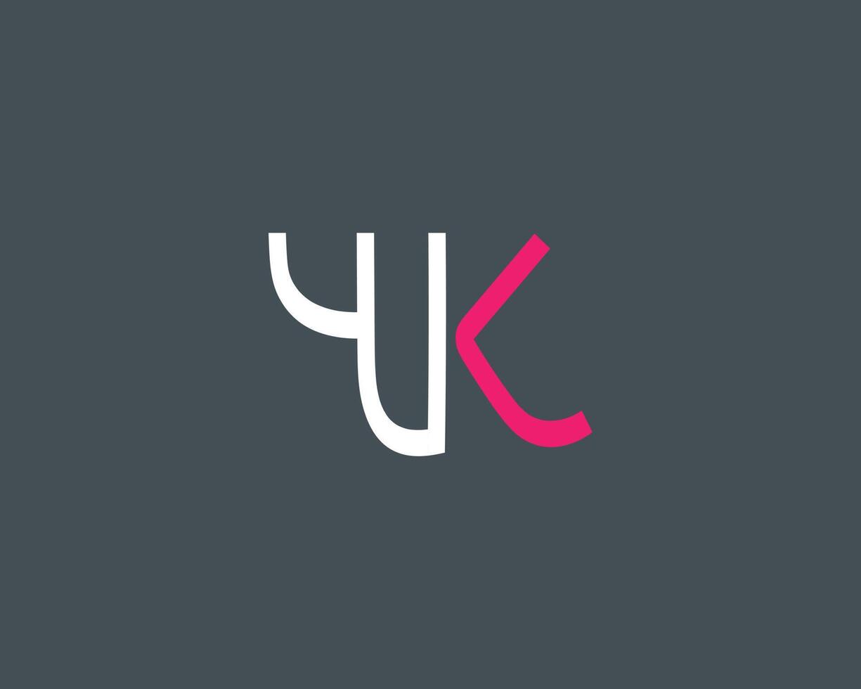 vetor de design de logotipo de carta criativa wk