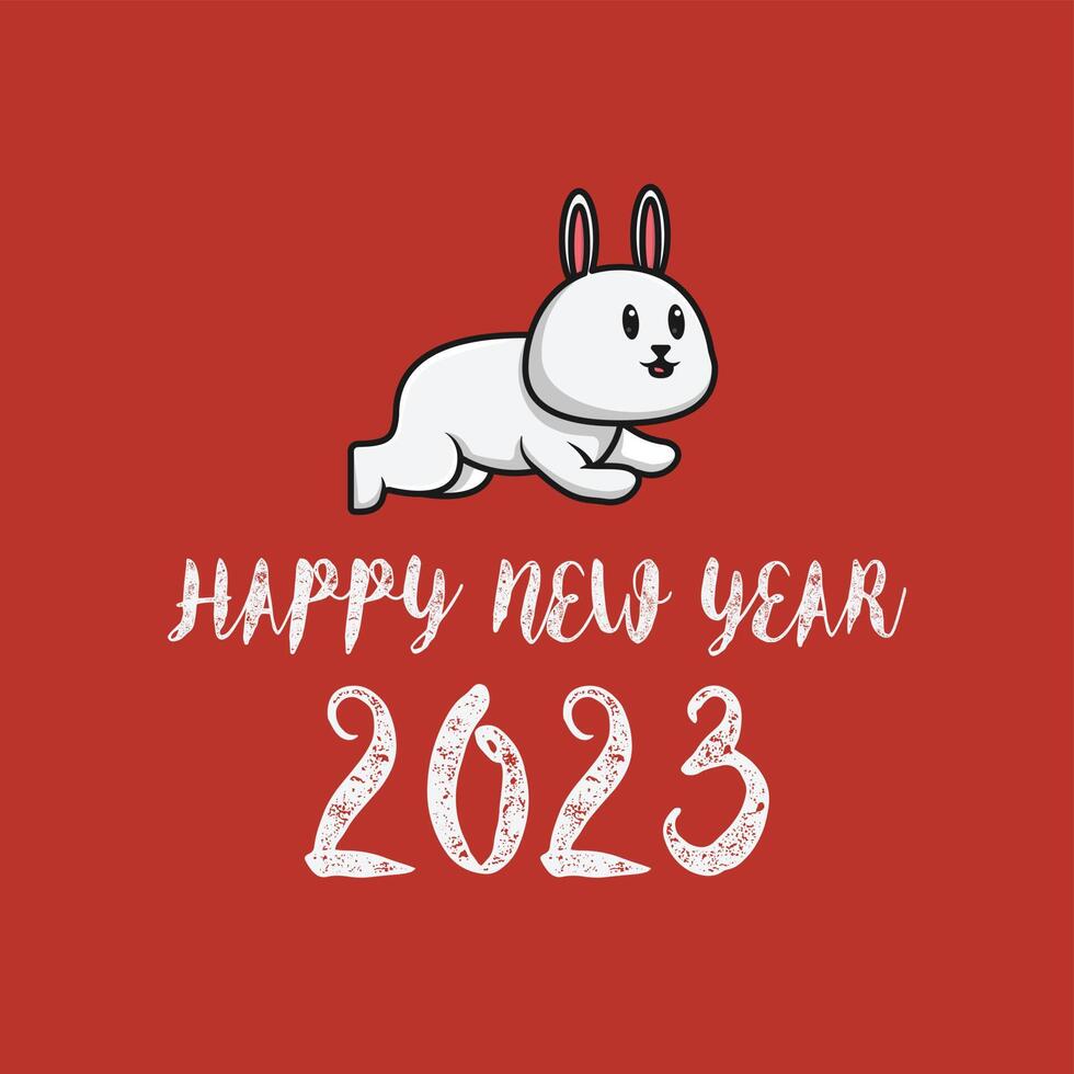 conceito criativo de design de feliz ano novo chinês de 2023. vetor