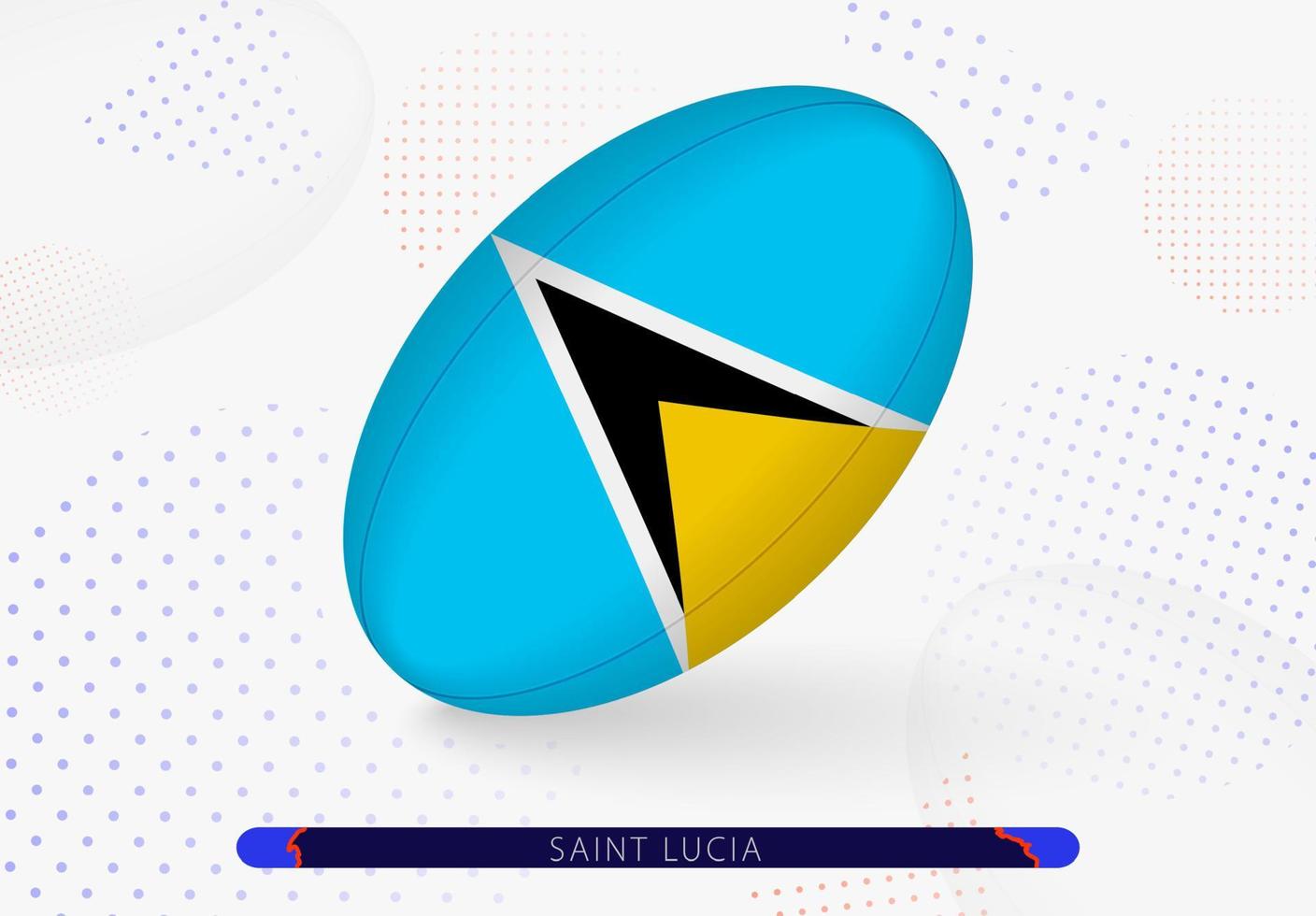 bola de rugby com a bandeira de Santa Lúcia. equipamento para time de rugby de santa lucia. vetor