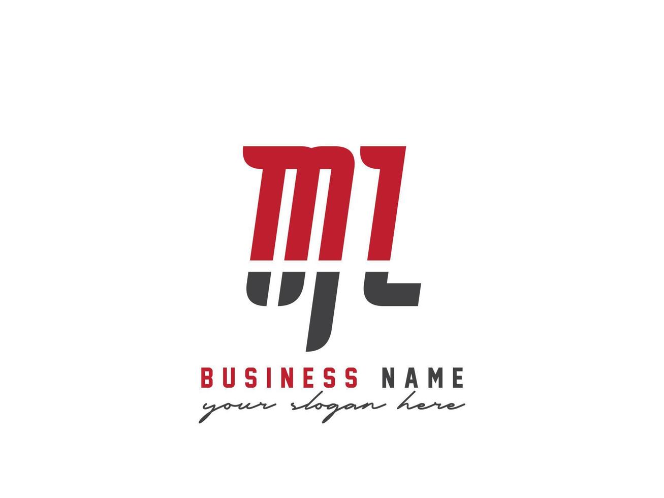 ícone do logotipo do monograma ml, modelo de logotipo de carta abstrata do ml vetor