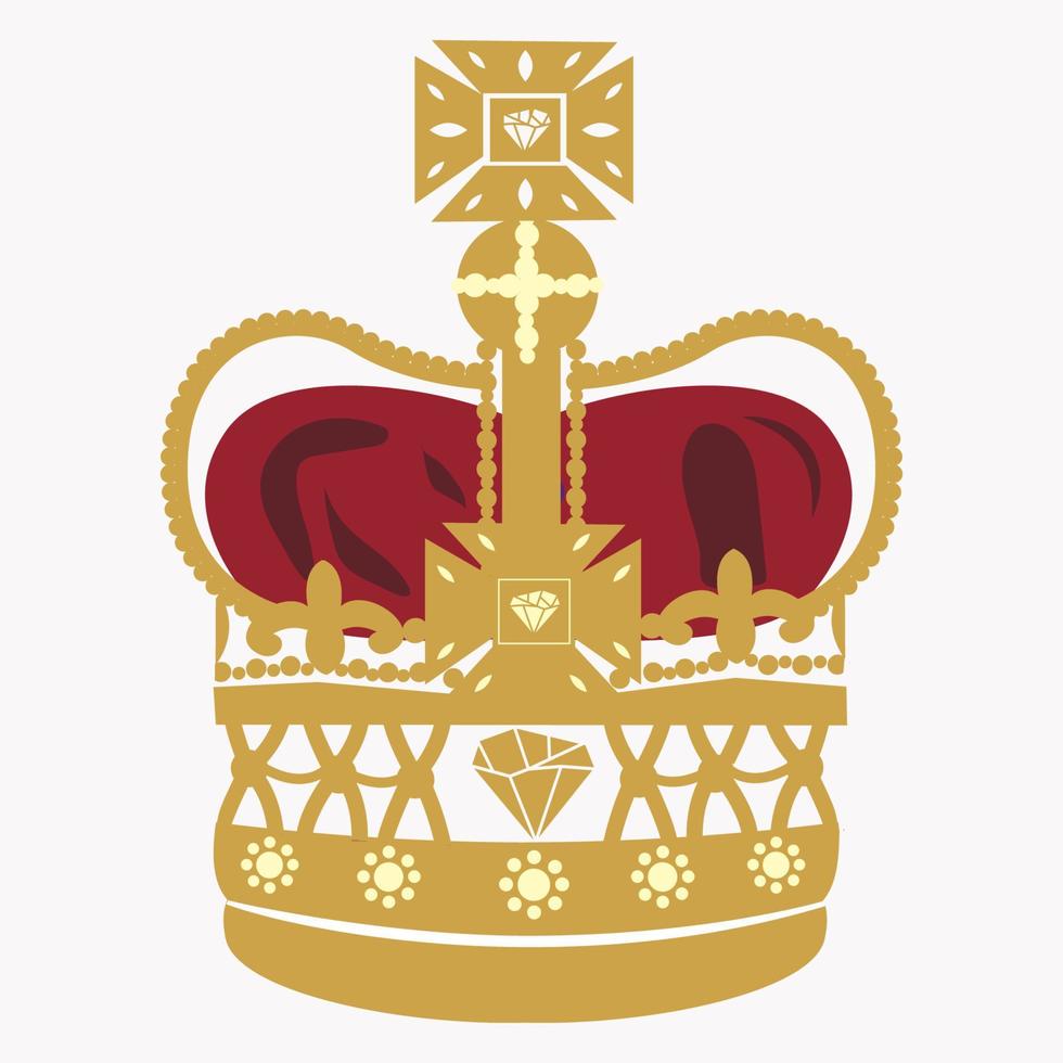 ilustração em vetor logotipo rei Rown. silhueta da coroa real isolada no fundo branco