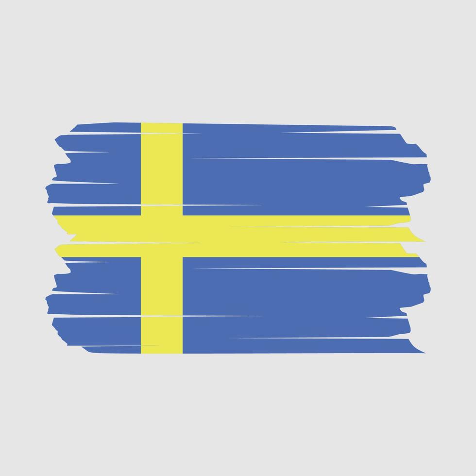 escova de bandeira sueca vetor