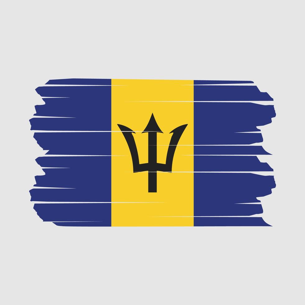 escova de bandeira de barbados vetor