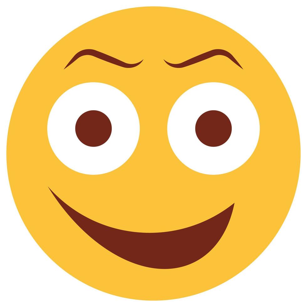 ícone de cor lisa para rosto emoji. vetor