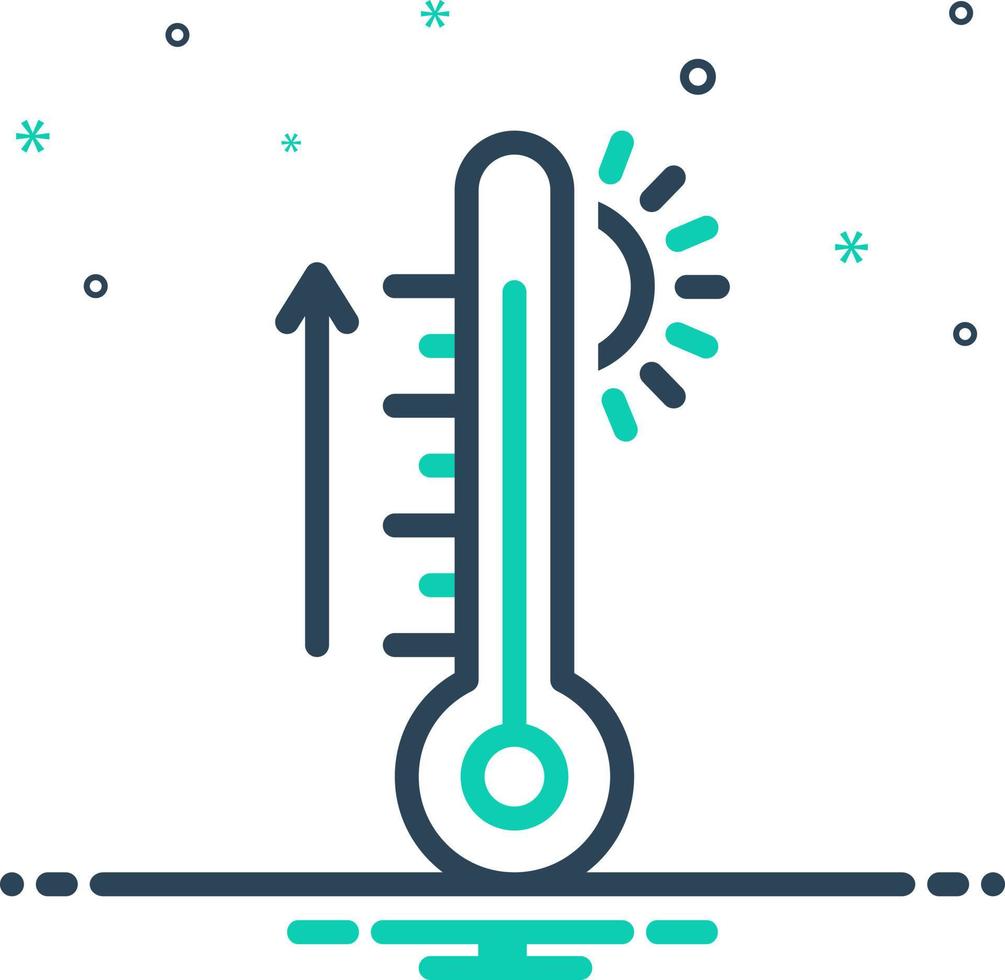 ícone de mistura para calor vetor