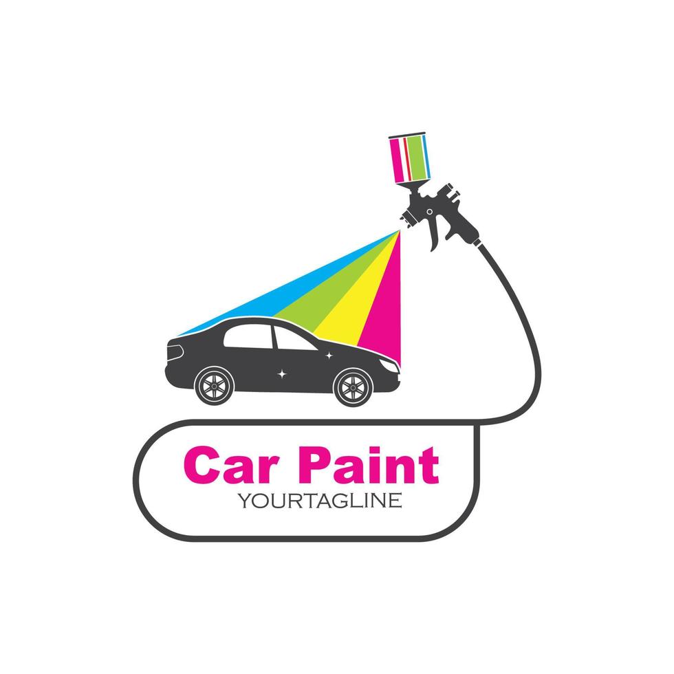 vetor de ilustração de ícone de logotipo de pintura de carro