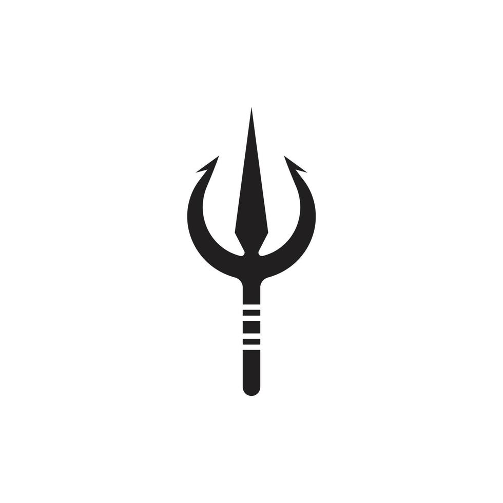 ícone do logotipo do tridente vetor