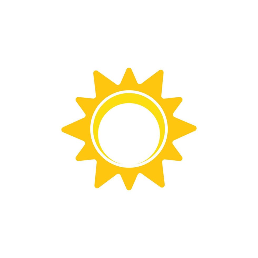 logotipo da ilustração do sol vetor
