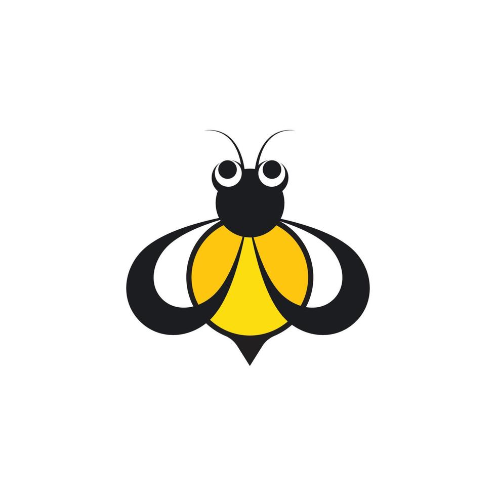 abelha logo modelo de vetor