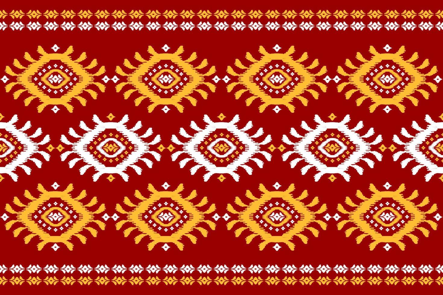 tapete ikat arte padrão vermelho. padrão sem emenda geométrico étnico ikat em tribal. estilo americano e mexicano. vetor