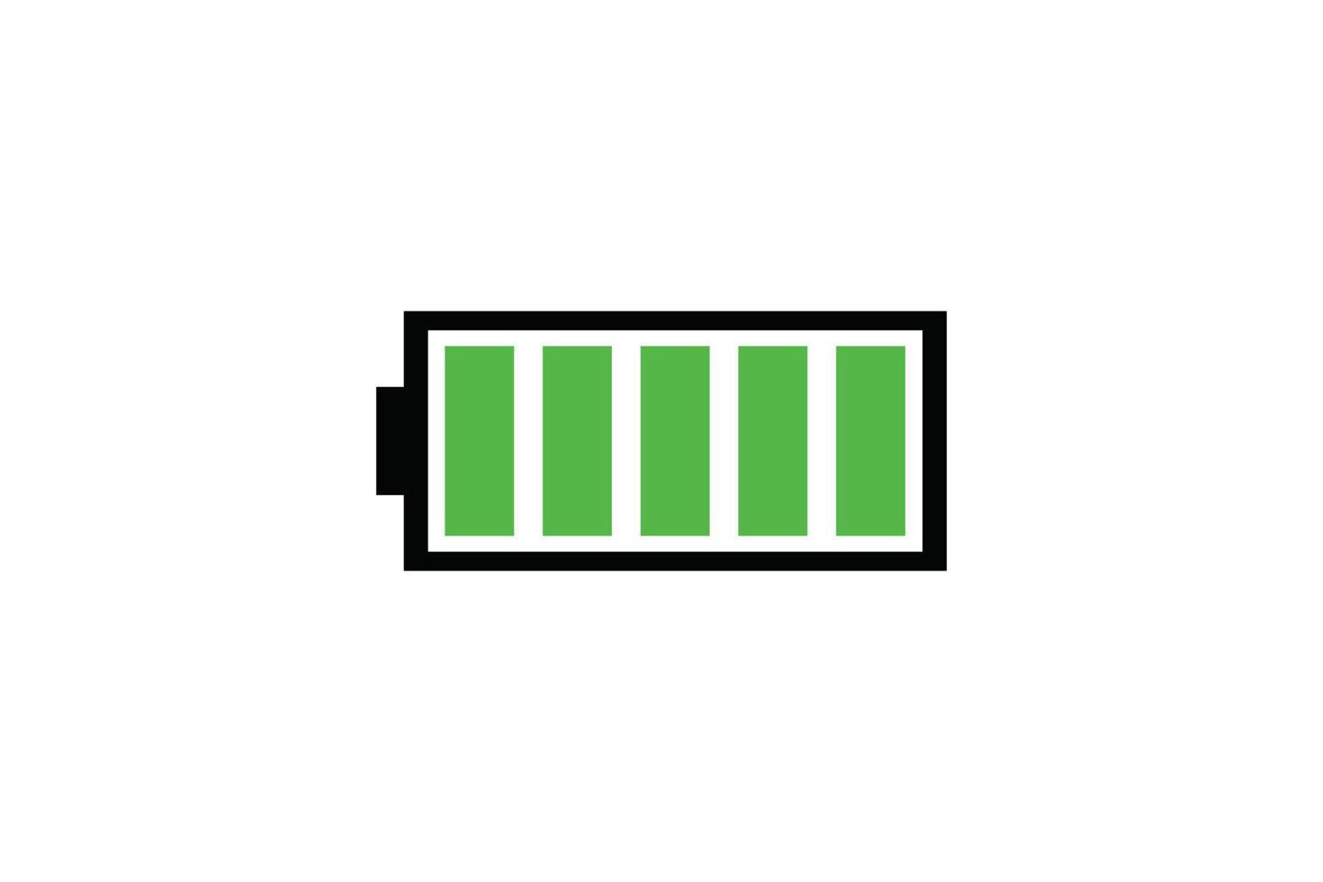 modelo de design de ícone de bateria totalmente carregada vetor