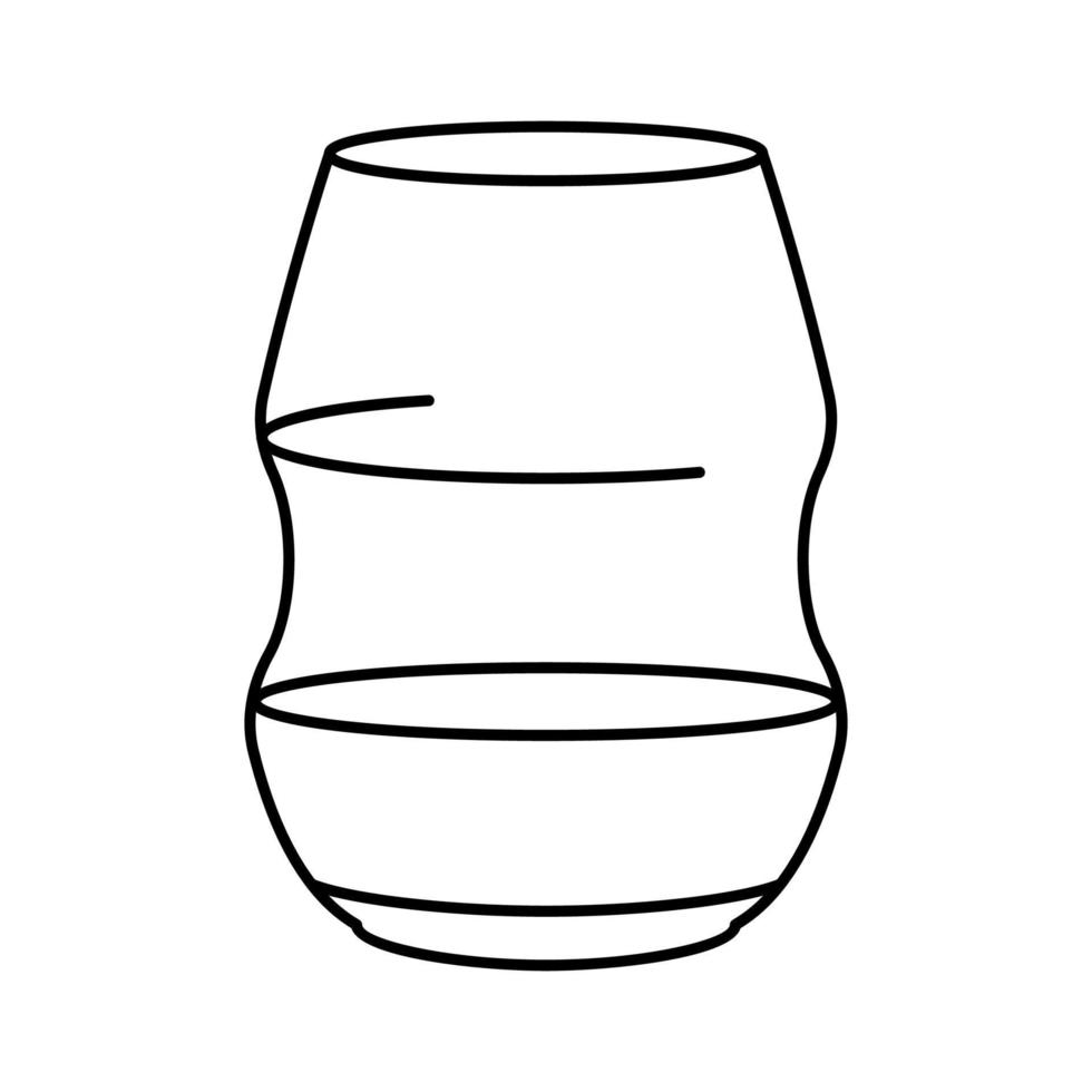 ilustração vetorial de ícone de linha de copo de vinho de restaurante vetor