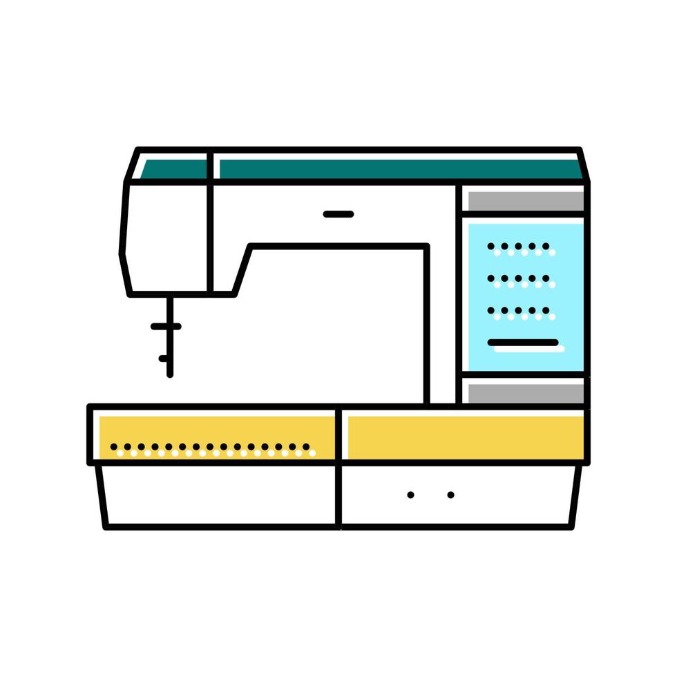 ilustração em vetor ícone de cor de equipamento têxtil de máquina de costura