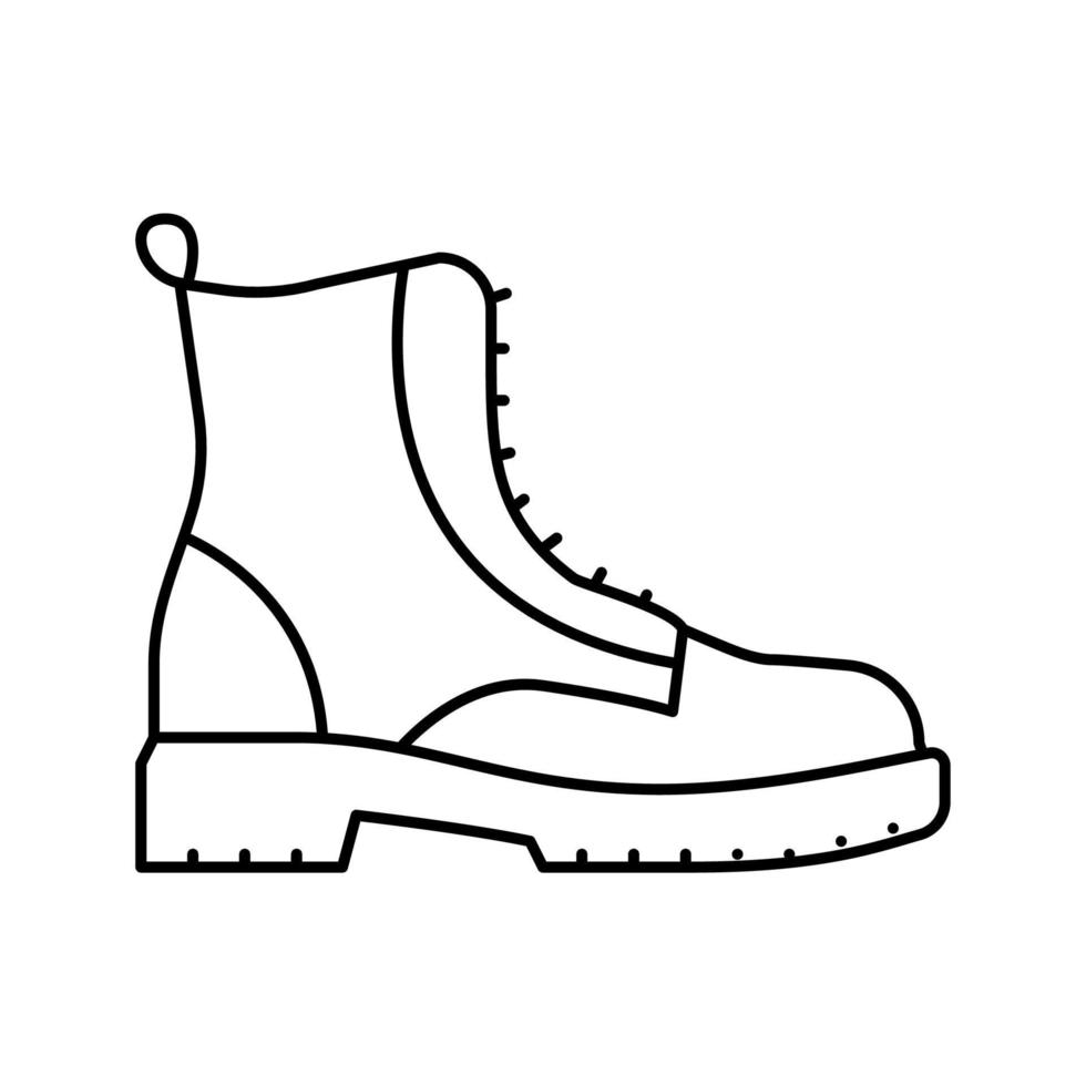 ilustração vetorial de ícone de linha de roupas de pé de bota vetor
