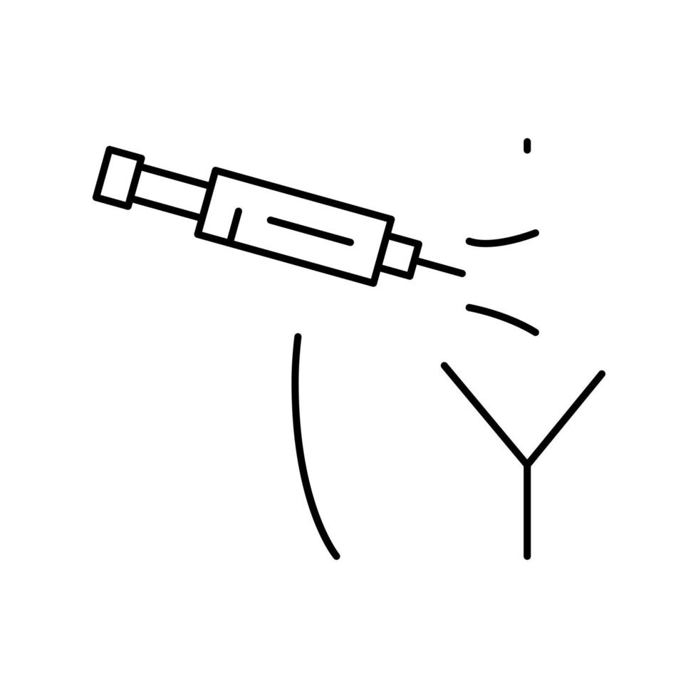 ilustração em vetor ícone de linha de estimulação ovariana