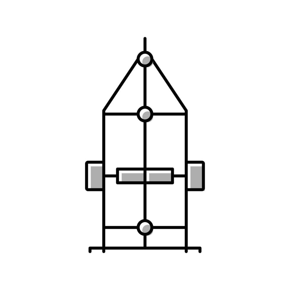 ilustração vetorial de ícone de cor de reboque de carruagem vetor