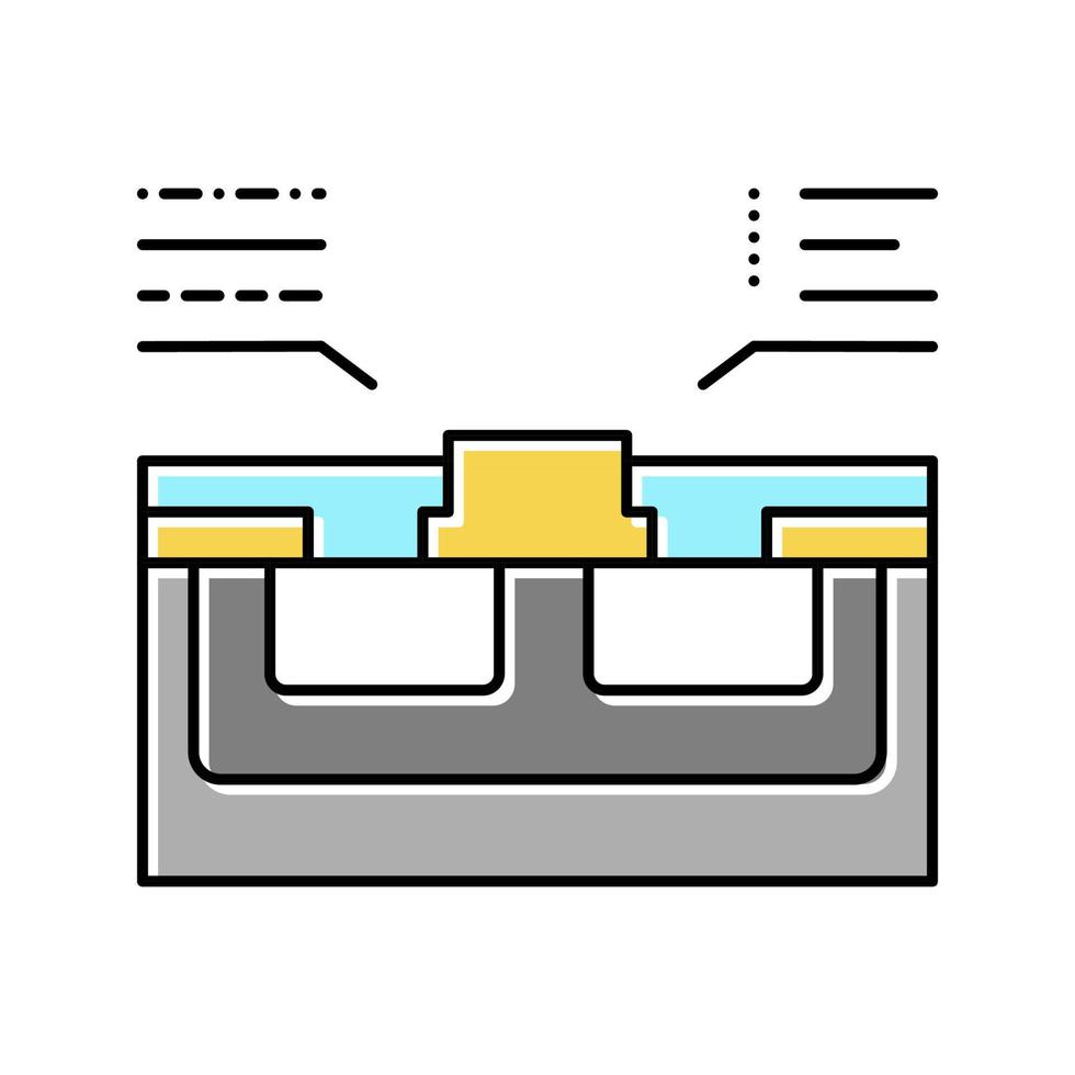 características ilustração em vetor ícone de cor semicondutor