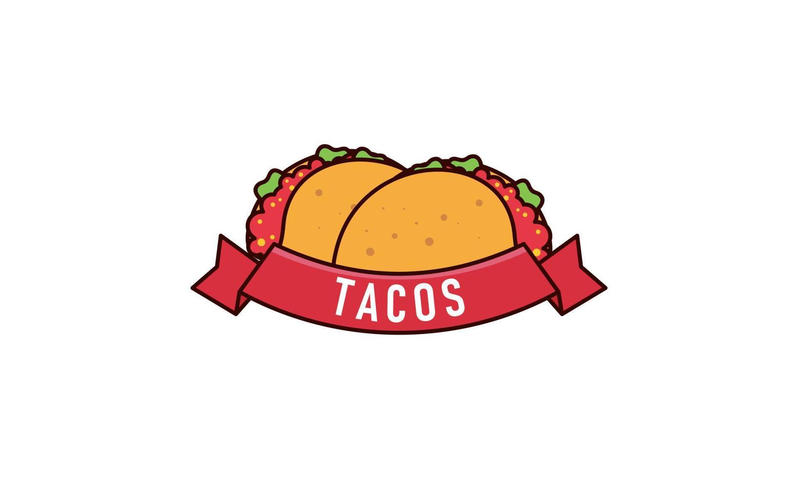 Taco mascote dos desenhos animados vector icon ilustração. personagem de garoto taco bonito com sino