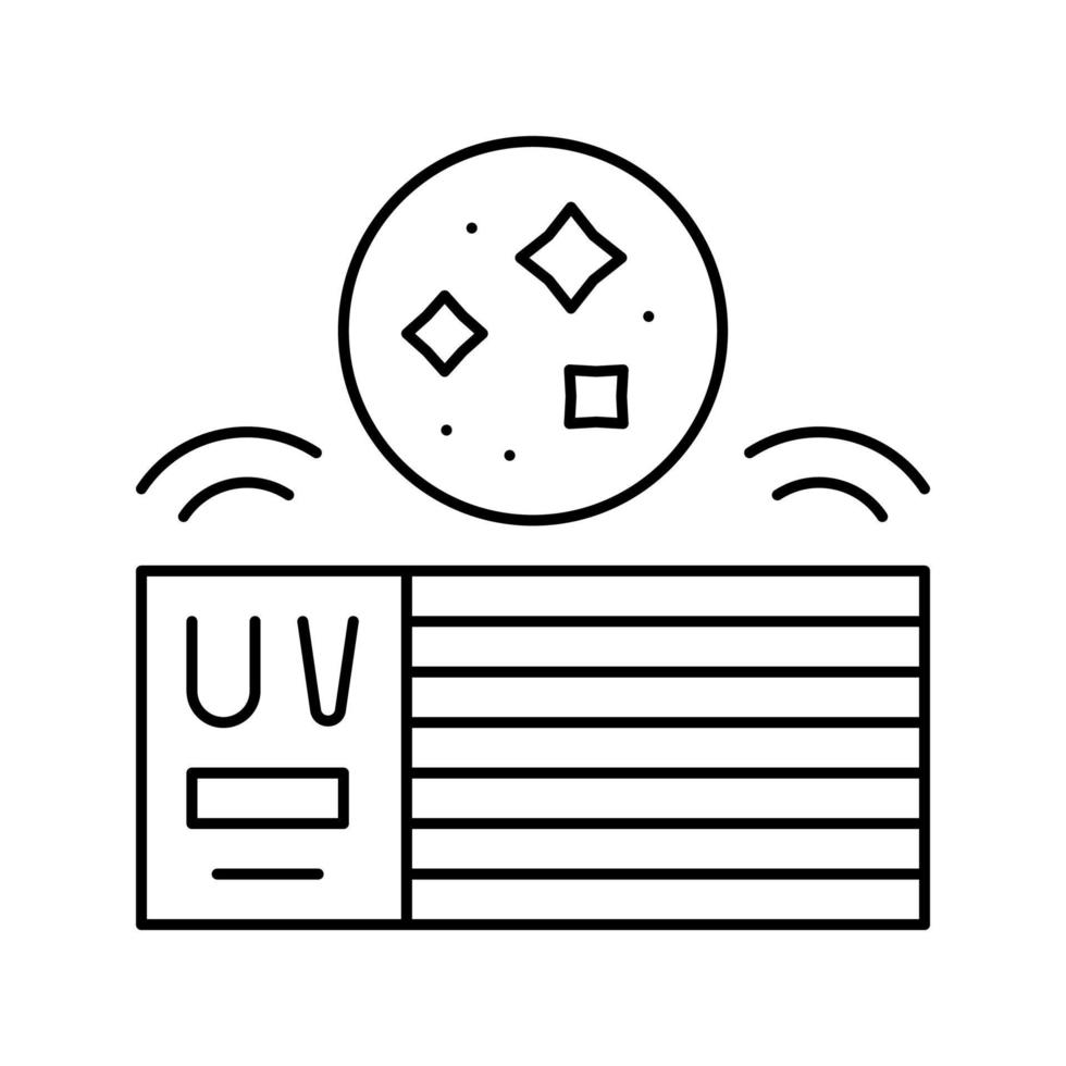 ilustração em vetor de ícone de linha de sistema de filtragem de ar de casa