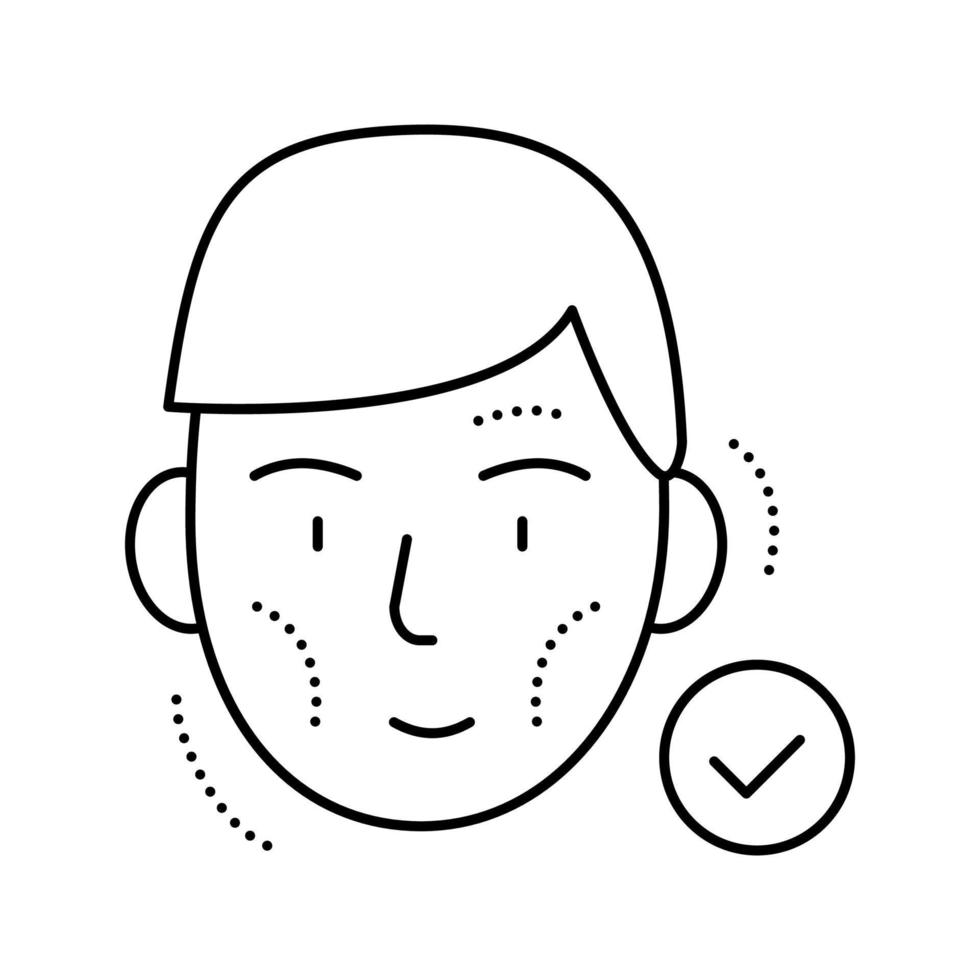 ilustração em vetor ícone de linha de cirurgia de reconstrução facial