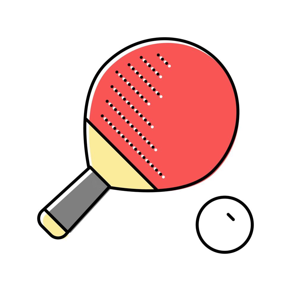 ilustração vetorial de ícone de cor de jogo de esporte de pingue-pongue vetor