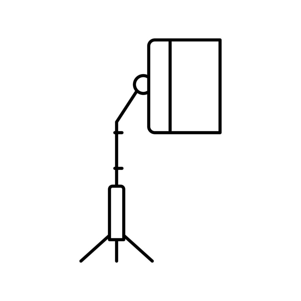 ilustração em vetor ícone de linha de equipamento de estúdio fotográfico de caixa de luz