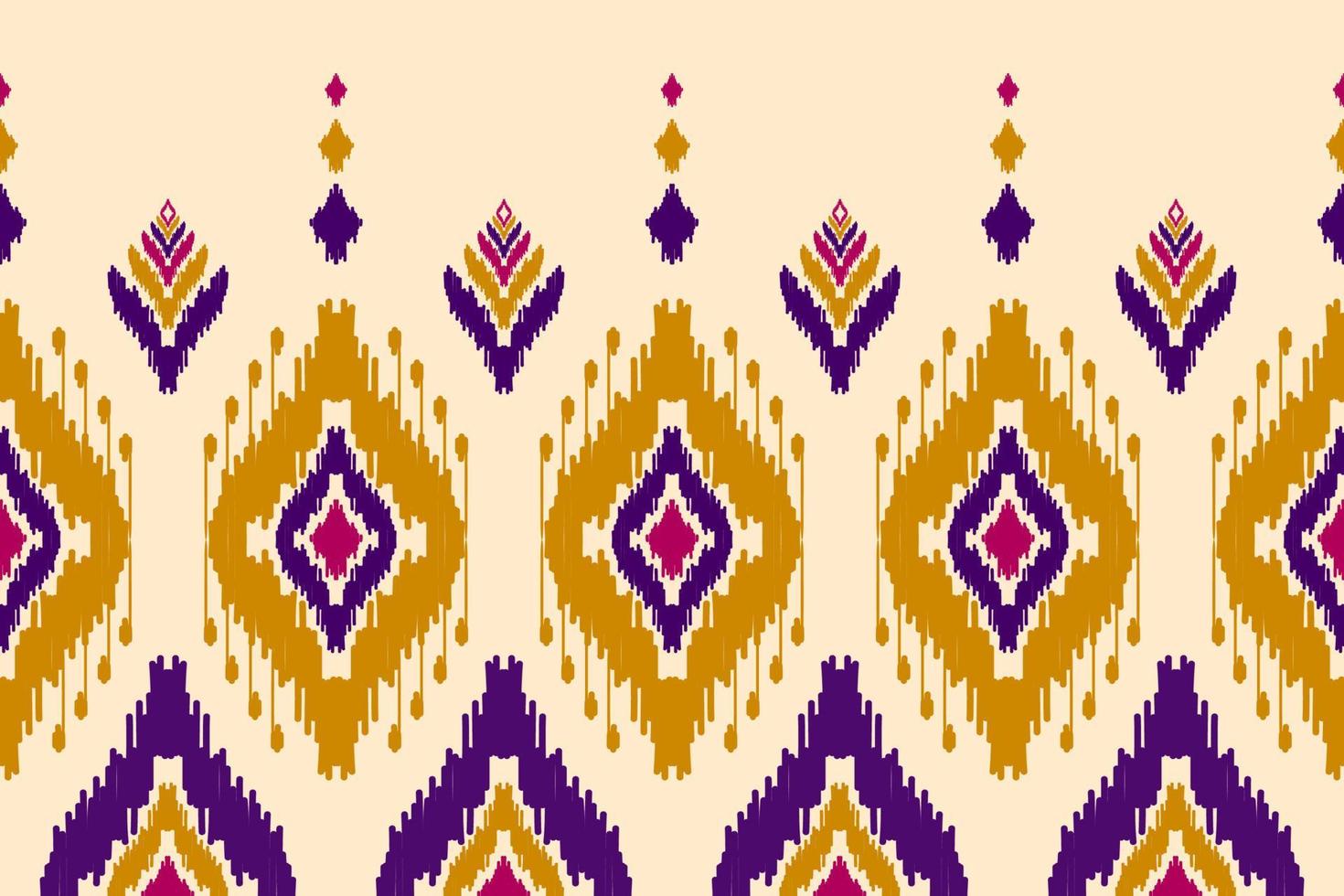 arte de padrão tribal étnica bonita. padrão sem emenda de ikat étnico. estilo americano e mexicano. vetor