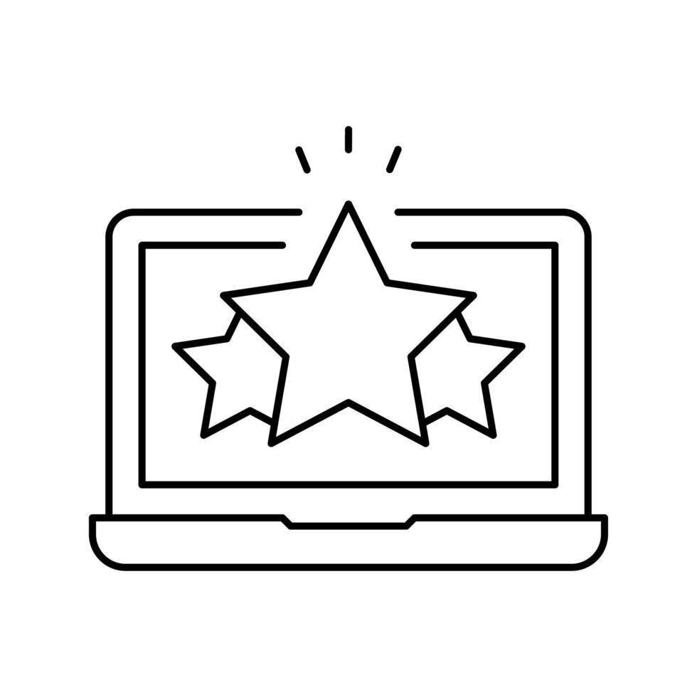 ilustração vetorial de ícone de linha de feedback de depoimento vetor
