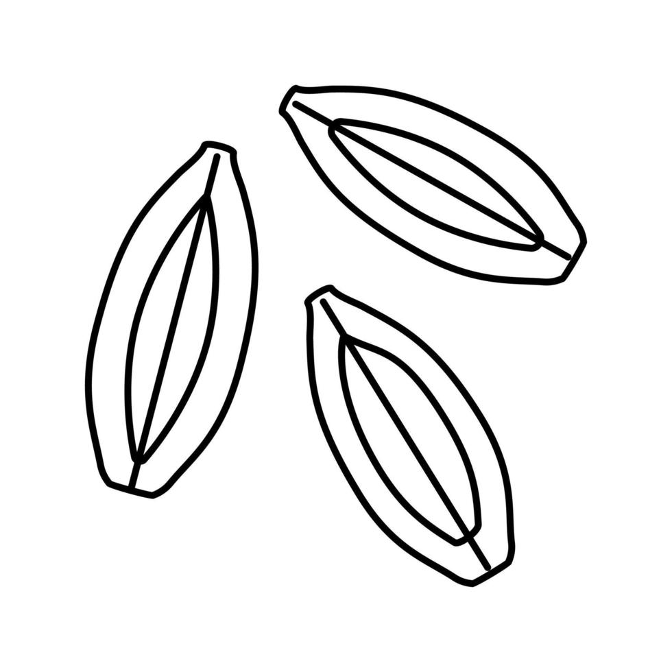 ilustração vetorial de ícone de linha com casca de grão de cevada vetor