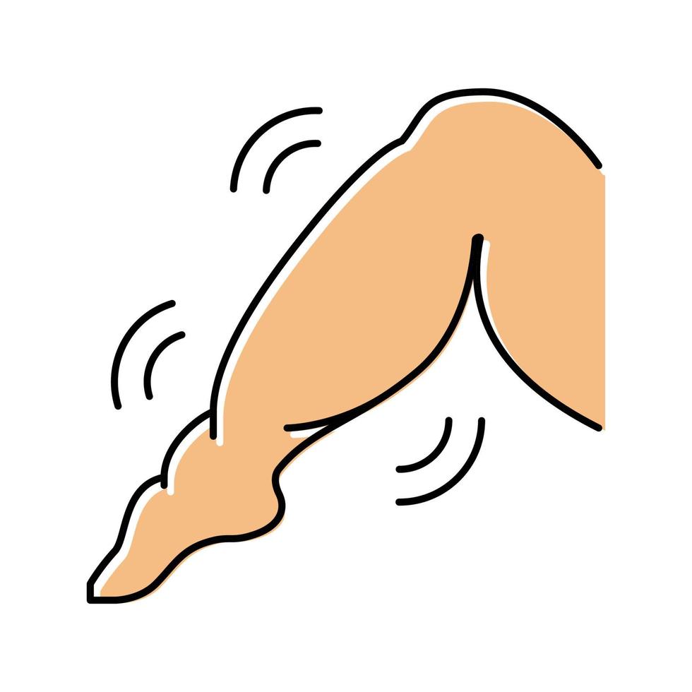 ilustração em vetor ícone de cor de edema muscular da panturrilha
