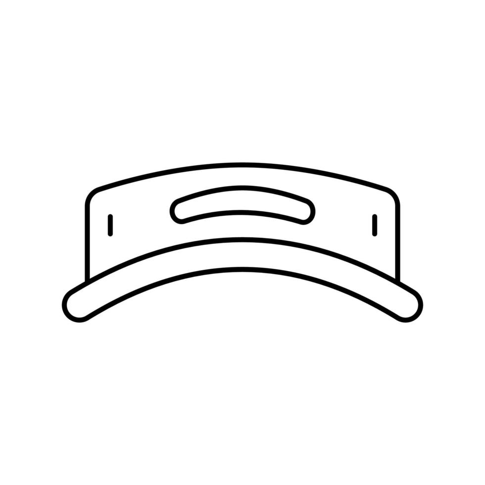 ilustração em vetor ícone de linha de jogador de golfe de chapéu de viseira