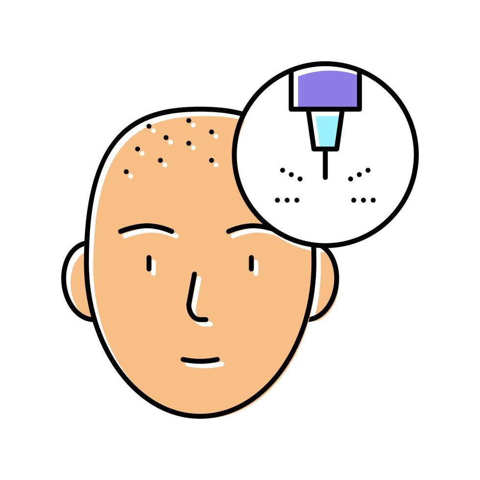 ilustração em vetor ícone de cor de laser de extensão de cabelo