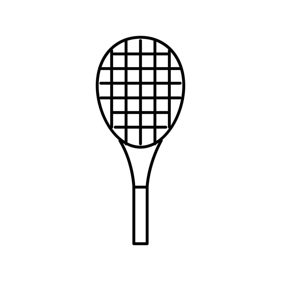 ilustração vetorial de ícone de linha de tênis de raquete vetor