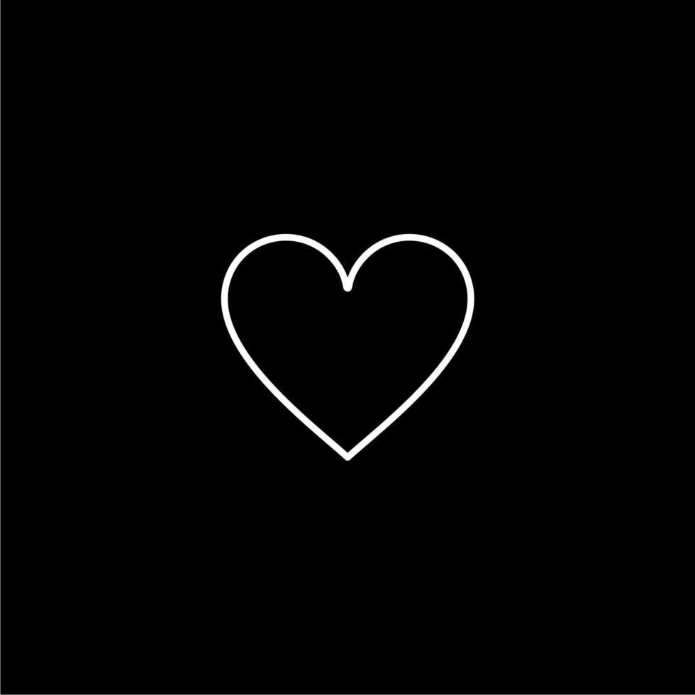 em forma de coração. símbolo de ícone de amor para pictograma, ilustração de arte, aplicativos, site, dia dos namorados, logotipo ou elemento de design gráfico. ilustração vetorial vetor
