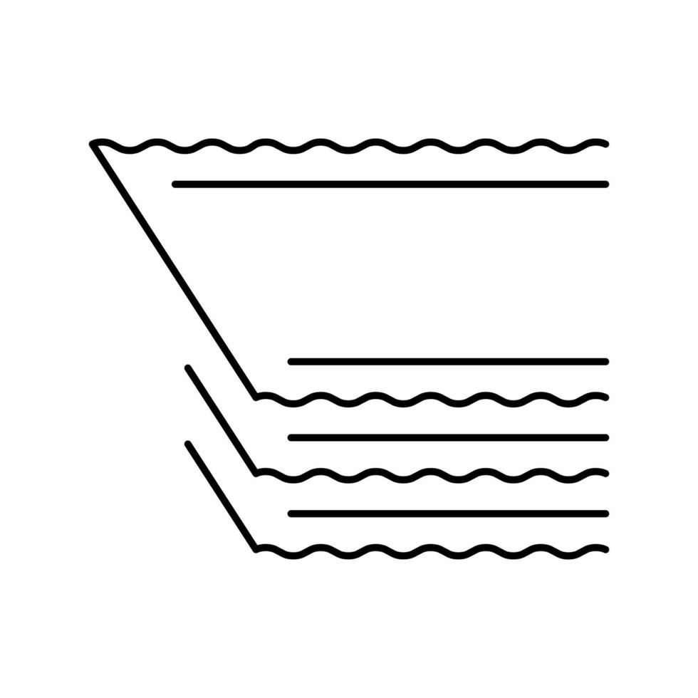 ilustração vetorial de ícone de linha de massa de lasanha vetor