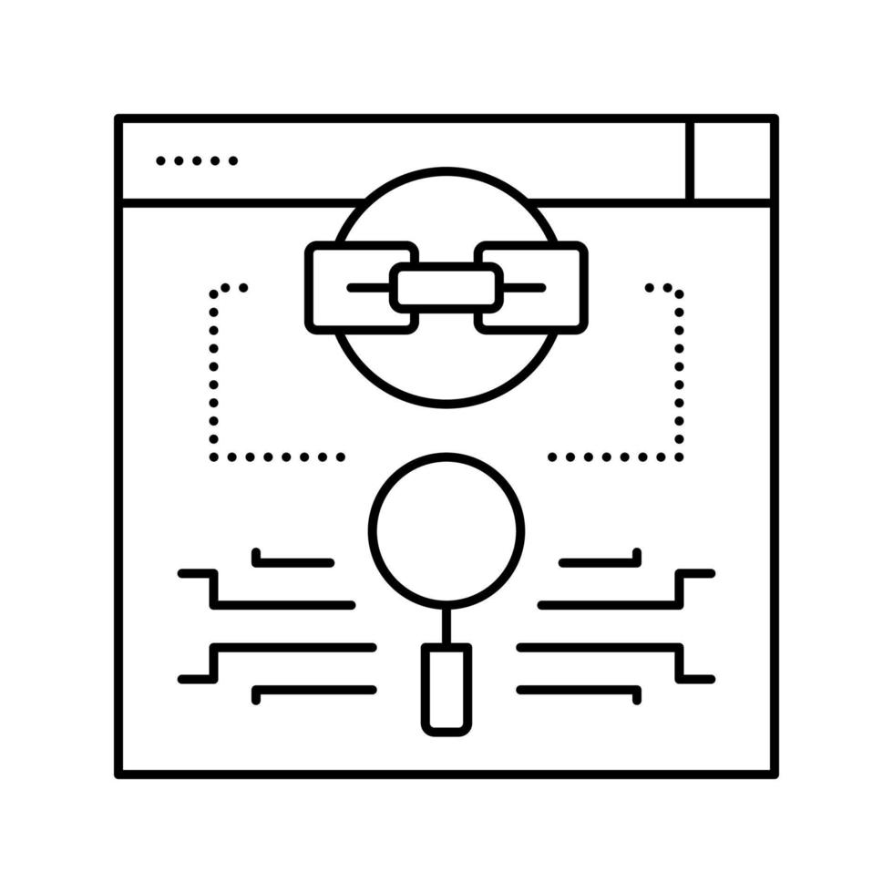 ilustração em vetor ícone de linha de estimativa de link