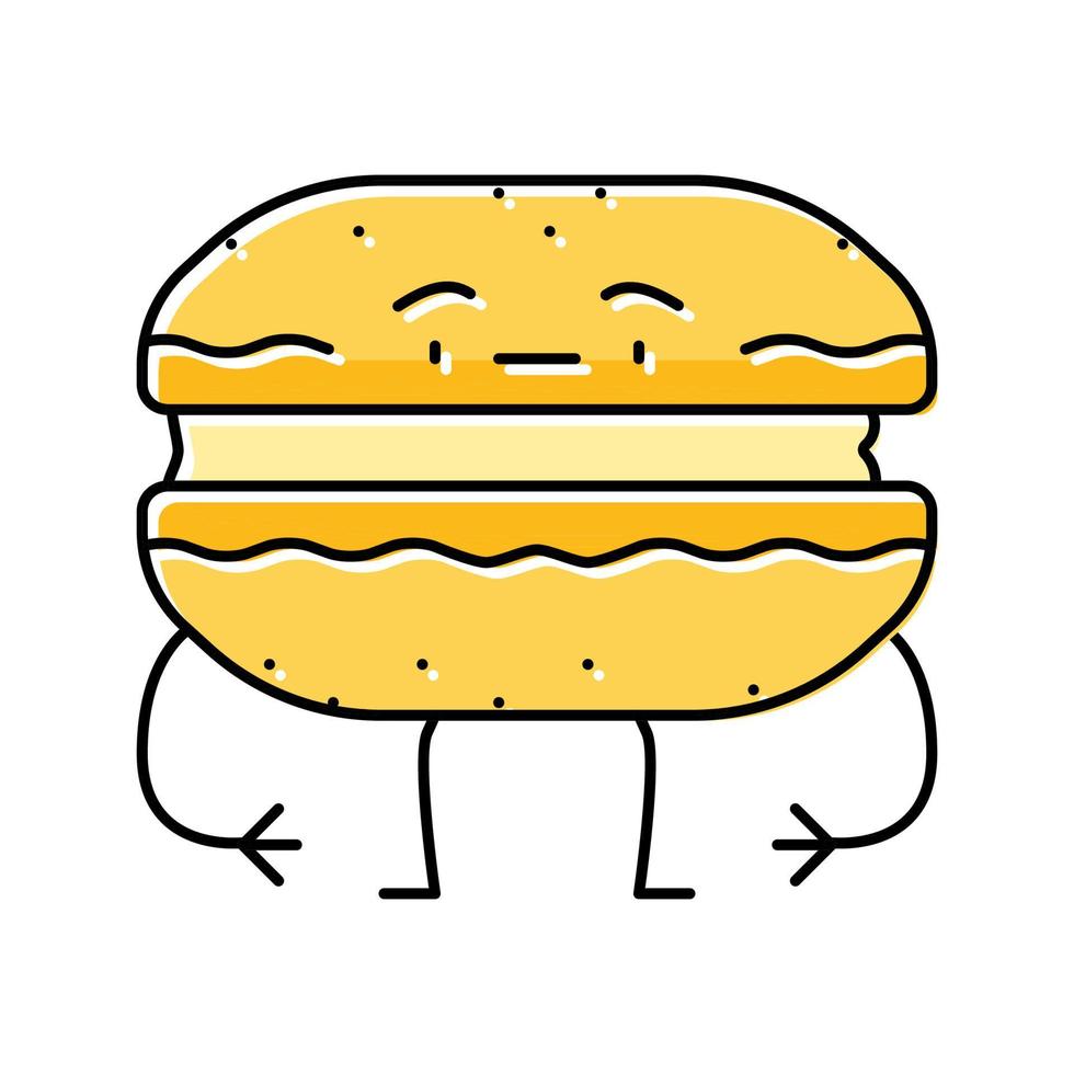 ilustração em vetor ícone de cor de personagem de sobremesa macaroon